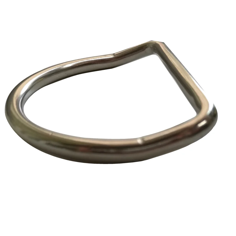 Anilla D doblada (D-Ring) acero inoxidable 50mm